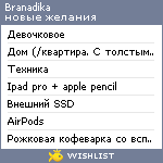 My Wishlist - branadika