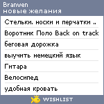 My Wishlist - branwen