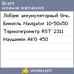 My Wishlist - bratt