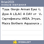 My Wishlist - brian2021