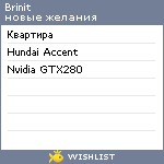 My Wishlist - brinit