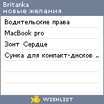 My Wishlist - britanka