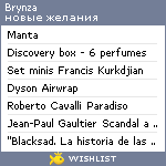 My Wishlist - brynza
