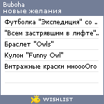 My Wishlist - buboha