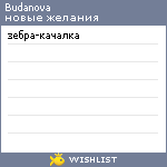 My Wishlist - budanova