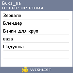 My Wishlist - buka_na