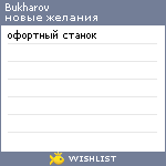 My Wishlist - bukharov