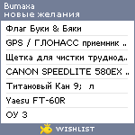 My Wishlist - bumaxa