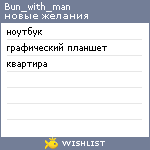 My Wishlist - bun_with_man