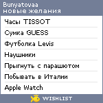 My Wishlist - bunyatovaa