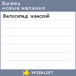 My Wishlist - buranna