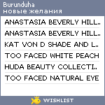 My Wishlist - burunduha