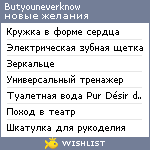 My Wishlist - butyouneverknow