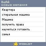 My Wishlist - buzhik