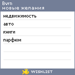 My Wishlist - bvrn