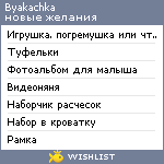 My Wishlist - byakachka