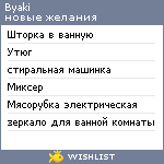 My Wishlist - byaki