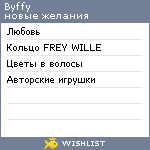 My Wishlist - byffy