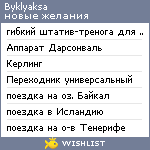 My Wishlist - byklyaksa