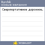 My Wishlist - byrchik