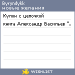 My Wishlist - byryndykk