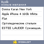 My Wishlist - byslik