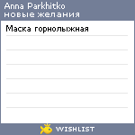 My Wishlist - c27dd3c8