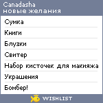 My Wishlist - canadasha