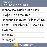 My Wishlist - candice