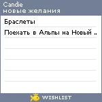 My Wishlist - candie