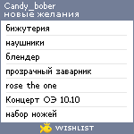 My Wishlist - candy_bober