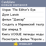 My Wishlist - candylanv