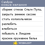 My Wishlist - candyse