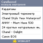 My Wishlist - canellawood