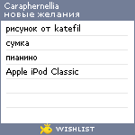 My Wishlist - caraphernellia