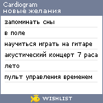 My Wishlist - cardiogram