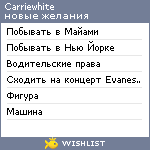 My Wishlist - carriewhite