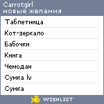 My Wishlist - carrotgirl