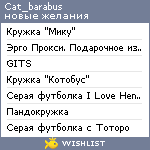 My Wishlist - cat_barabus