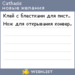 My Wishlist - cathasis