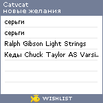 My Wishlist - catvcat