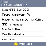 My Wishlist - cema