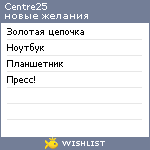 My Wishlist - centre25