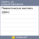 My Wishlist - centro_vs