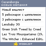 My Wishlist - cesareborgia