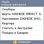 My Wishlist - cha0s