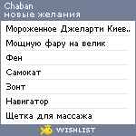 My Wishlist - chaban