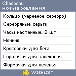 My Wishlist - chadochu