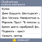 My Wishlist - chajkostraus