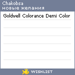 My Wishlist - chakobsa